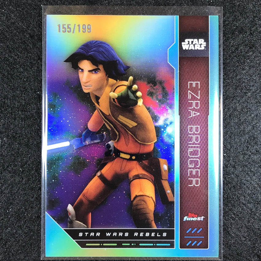2023 Topps Finest Star Wars EZRA BRIDGER Base Aqua 155/199 #3