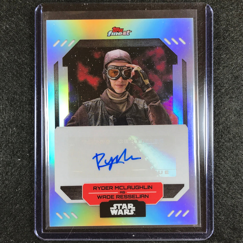 2023 Topps Finest Star Wars RYDER MCLAUGHLIN AS WADE RESSELIAN Finest Auto #RM