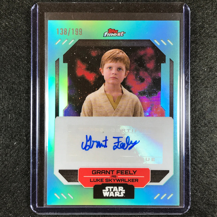 2023 Topps Finest Star Wars Grant Feely As Luke Skywalker Auto Aqua 138/199