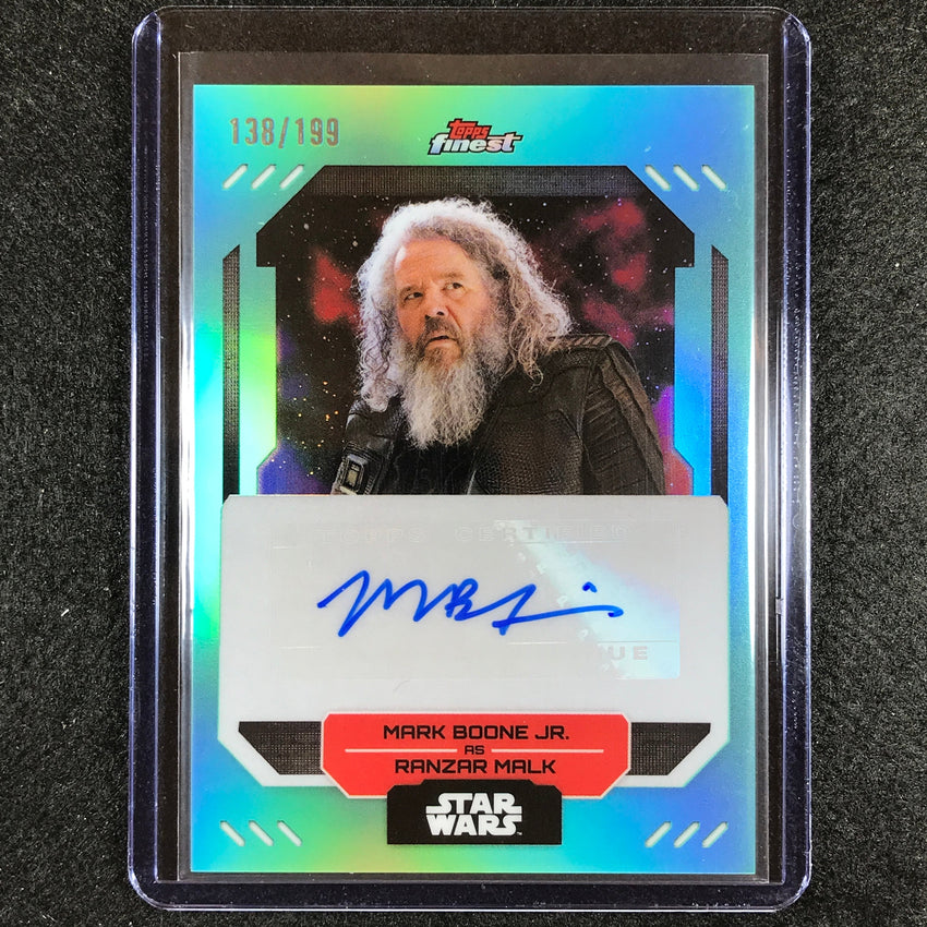 2023 Topps Finest Star Wars Mark Boone Jr. As Ranzar Malk Auto Aqua 138/199