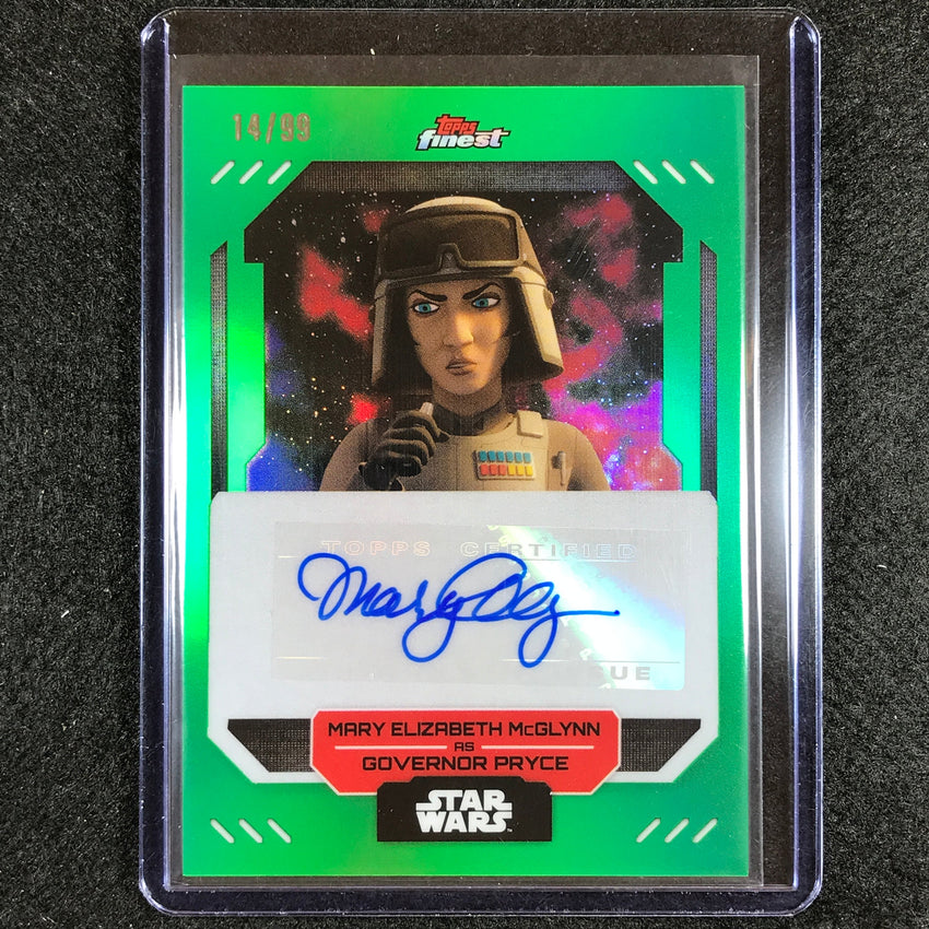 2023 Topps Finest Star Wars Elizabeth Mcglynn Governor Pryce Auto Green 14/99