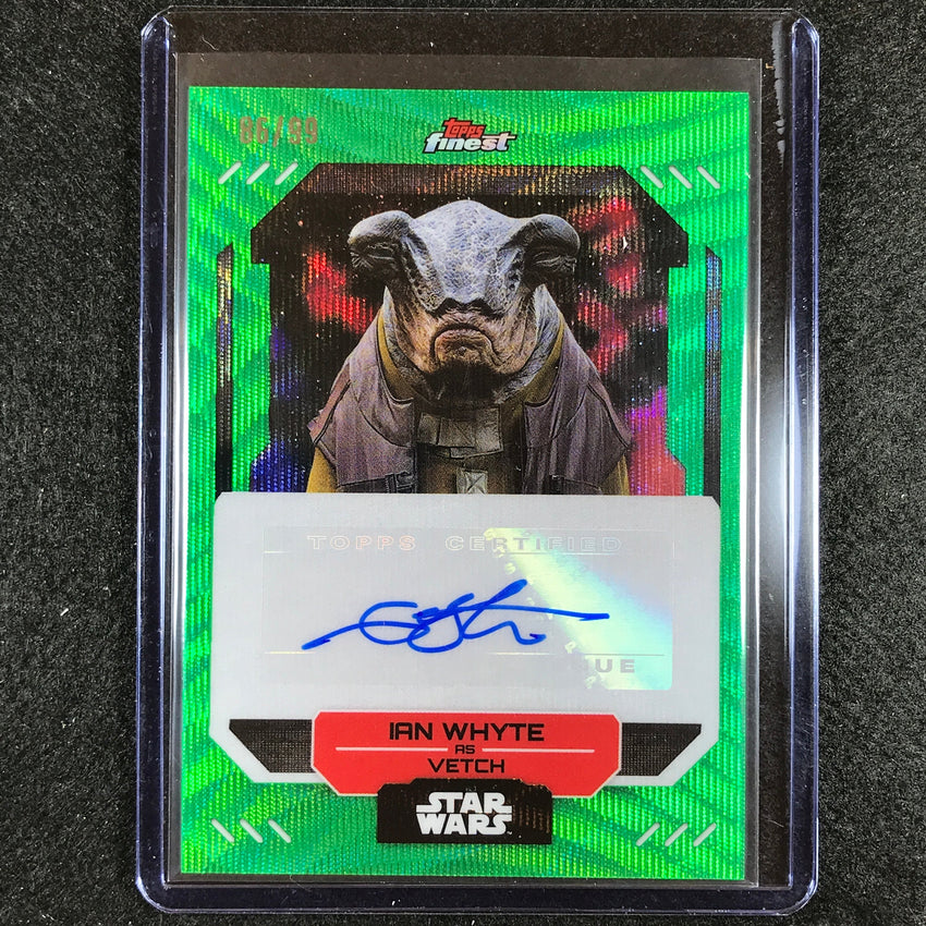 2023 Topps Finest Star Wars Ian Whyte As Vetch Auto Green Wave 86/99