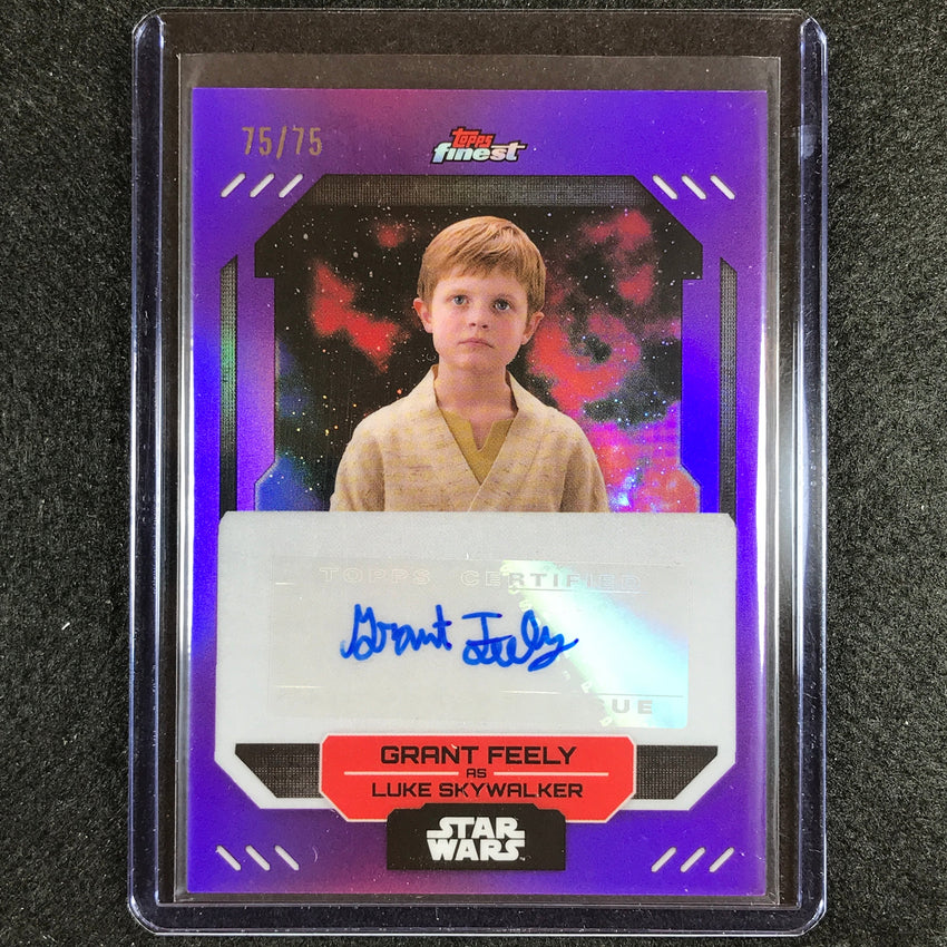 2023 Topps Finest Star Wars Grant Feely As Luke Skywalker Auto Purple 75/75
