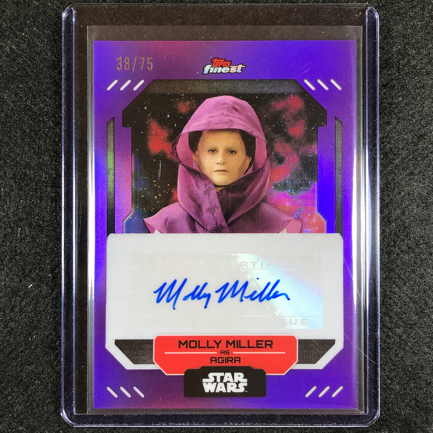 2023 Topps Finest Star Wars Molly Miller As Agira Auto Purple 38/75