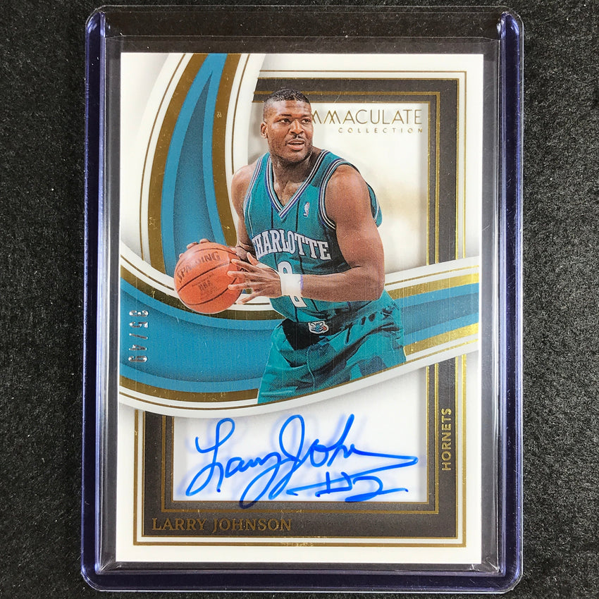 2022-23 Immaculate Larry Johnson Shadowbox Signatures Auto 35/49