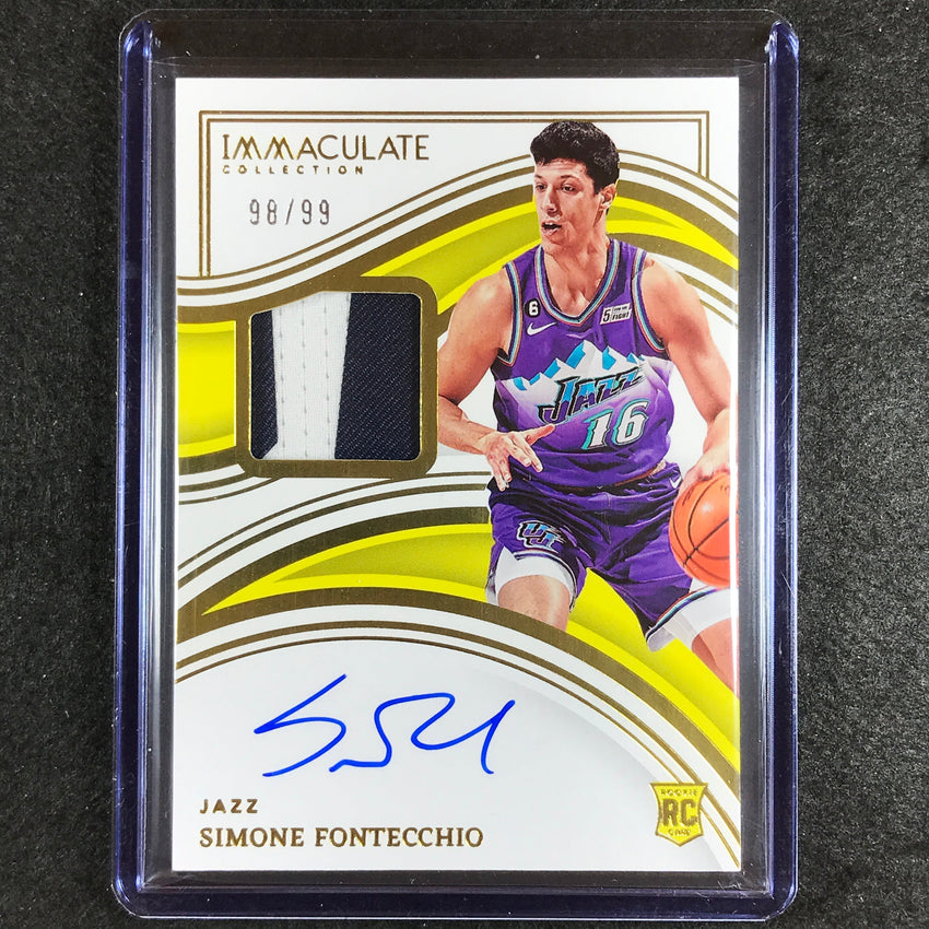 2022-23 Immaculate SIMONE FONTECCHIO Rookie Patch Auto 99/99