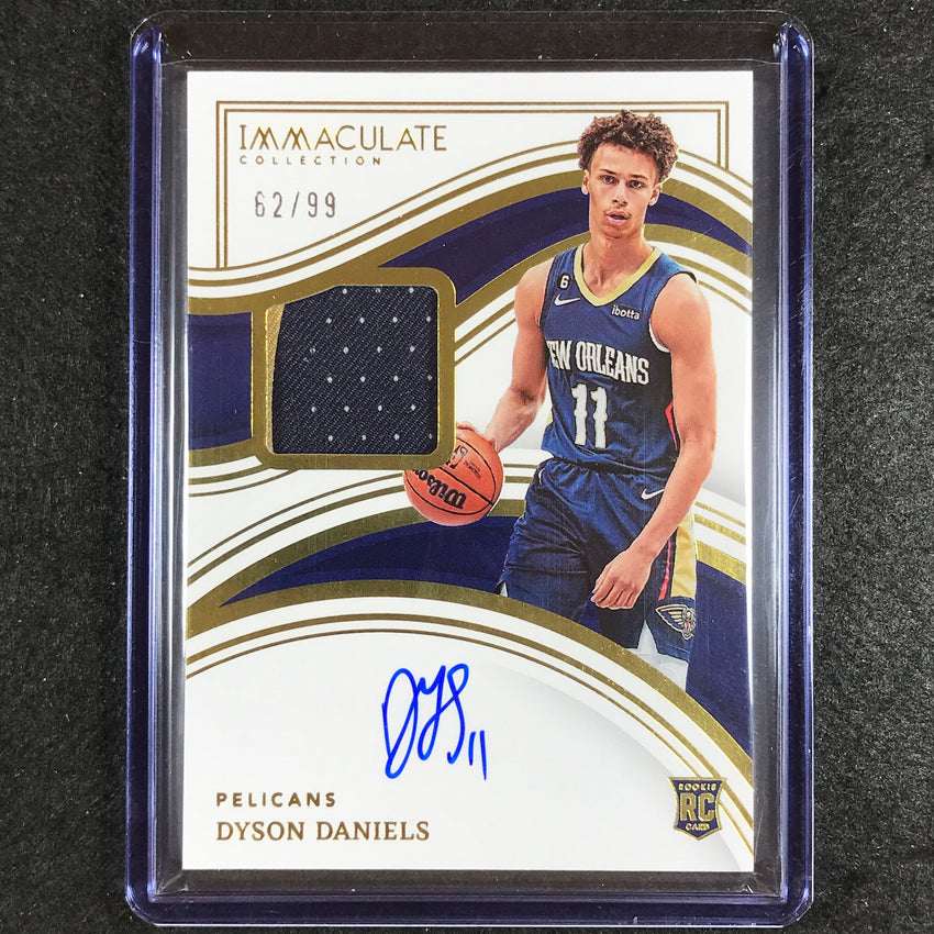 2022-23 Immaculate Dyson Daniels Rookie Patch Auto 62/99