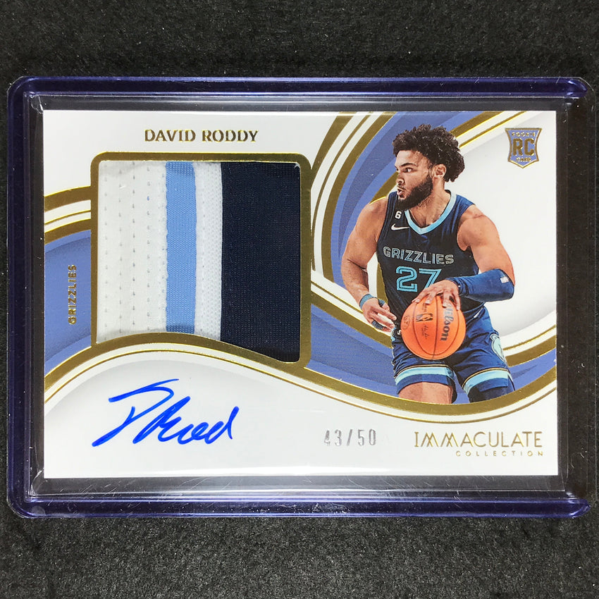 2022-23 Immaculate David Roddy Premium Patch Rookie Auto 43/50