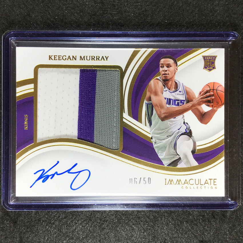 2022-23 Immaculate KEEGAN MURRAY Premium Patch Rookie Auto 6/50