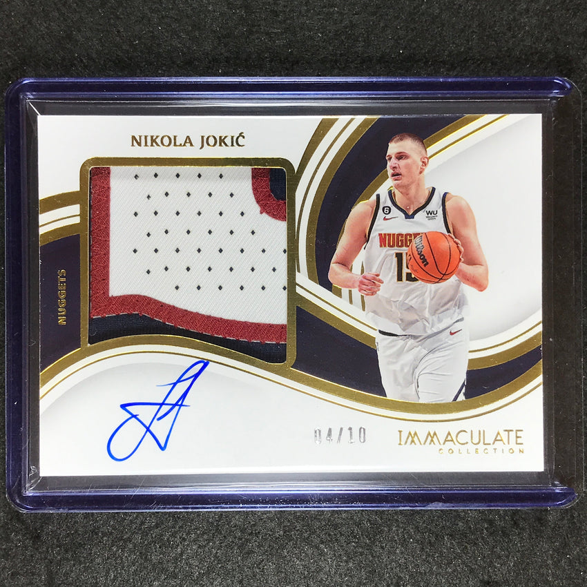 2022-23 Immaculate Nikola Jokic Premium Patch Auto 4/10