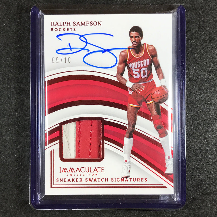 2022-23 Immaculate Ralph Sampson Sneaker Swatch Auto Red 5/10
