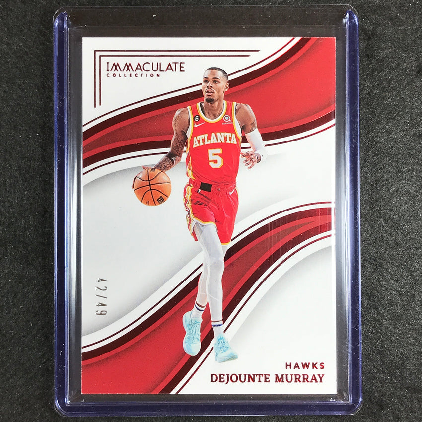 2022-23 Immaculate Dejounte Murray Base Red 42/49