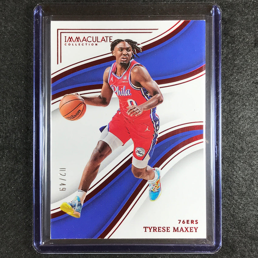 2022-23 Immaculate TYRESE MAXEY Base Red 2/49
