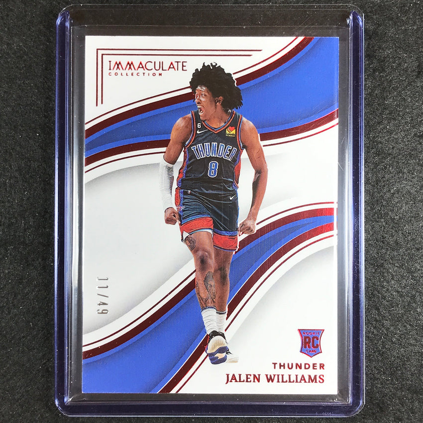 2022-23 Immaculate Jalen Williams Rookie Base Red 11/49