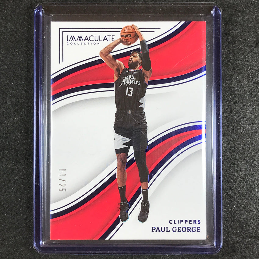 2022-23 Immaculate Paul George Base Blue 1/25