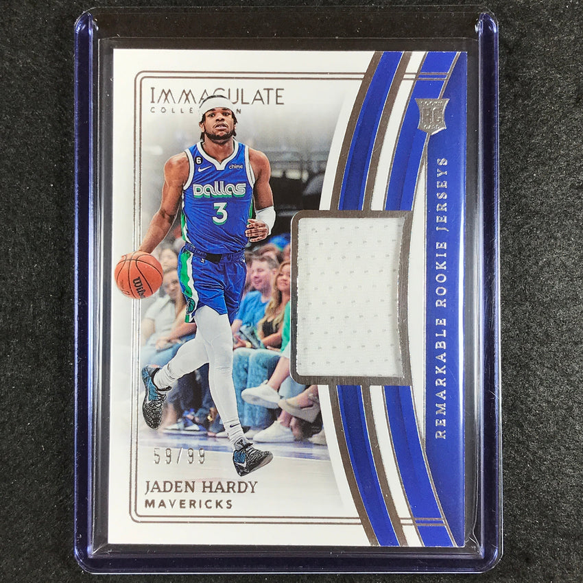 2022-23 Immaculate Jaden Hardy Remarkable Rookie Jersey 59/99