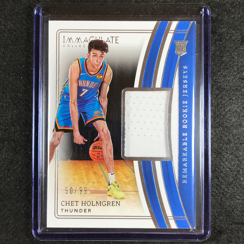 2022-23 Immaculate Chet Holmgren Remarkable Rookie Jersey 50/99