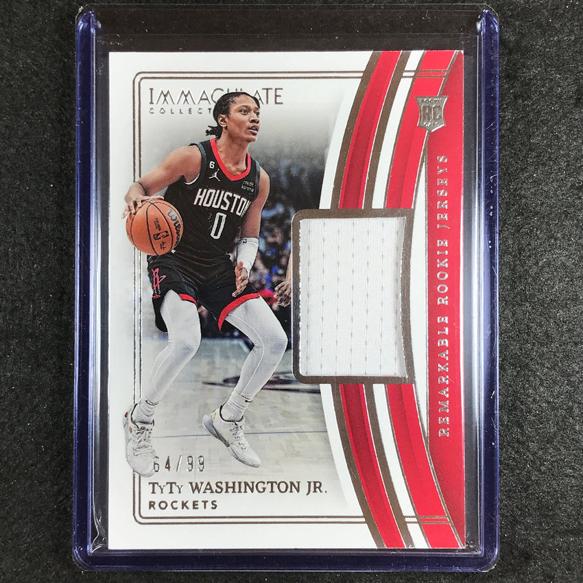 2022-23 Immaculate Tyty Washington Jr. Remarkable Rookie Jersey 64/99