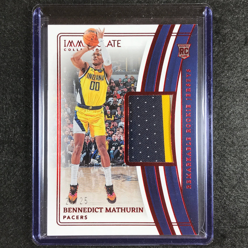 2022-23 Immaculate Bennedict Mathurin Remarkable Rookie Jersey Red 24/25