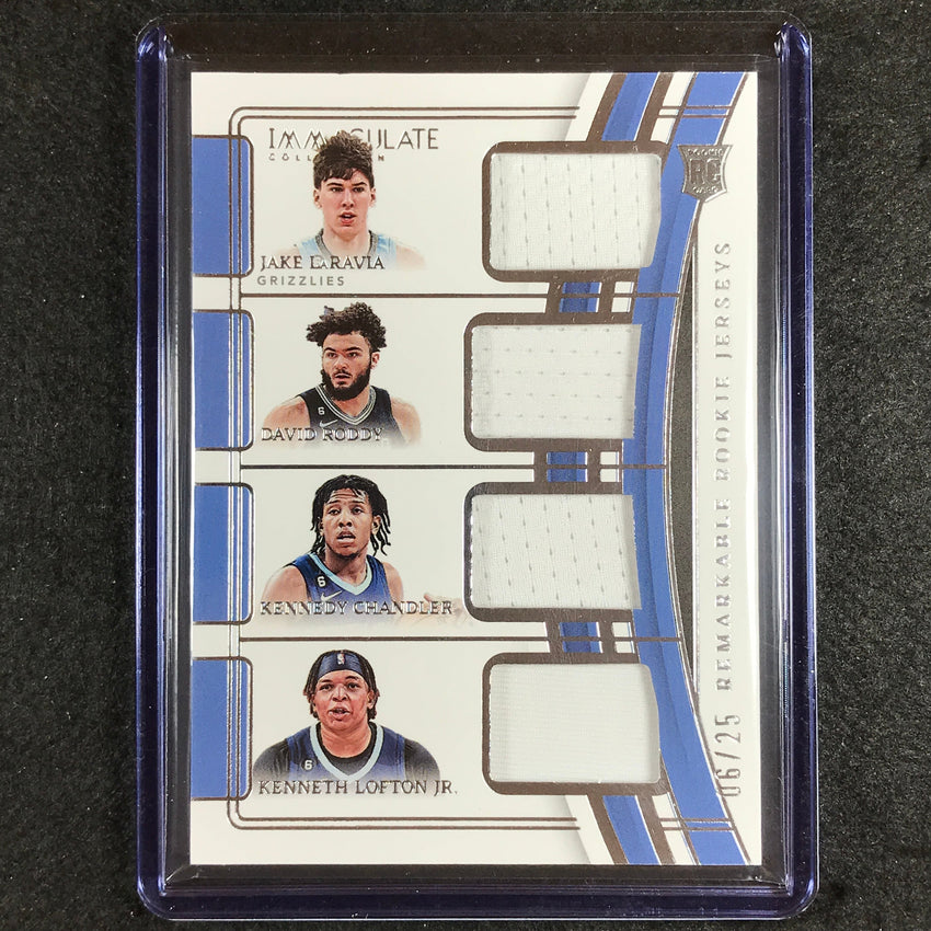 2022-23 Immaculate Laravia Roddy Chandler Lofton Jr. Rookie Quad Jersey 6/25