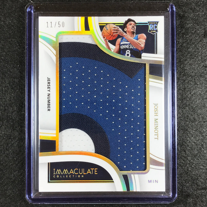 2022-23 Immaculate Josh Minott Rookie Jumbo Patches Jersey Number 11/50