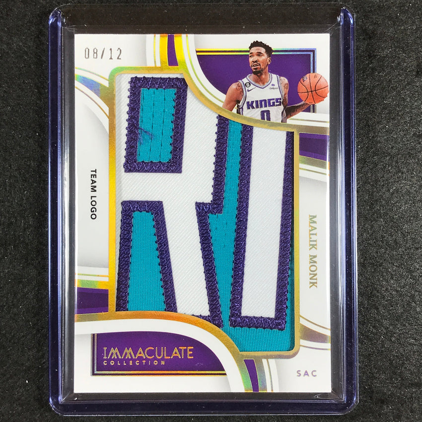 2022-23 Immaculate Malik Monk Jumbo Patches Team Logo 8/12