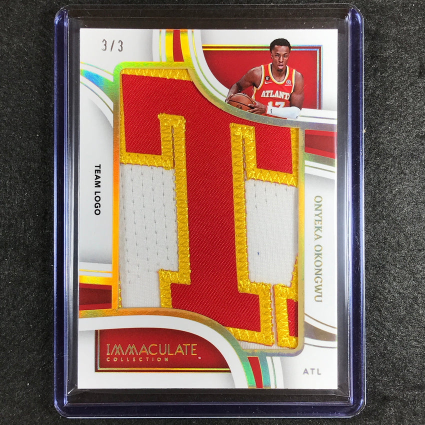 2022-23 Immaculate Onyeka Okongwu Jumbo Patches Team Logo 3/3