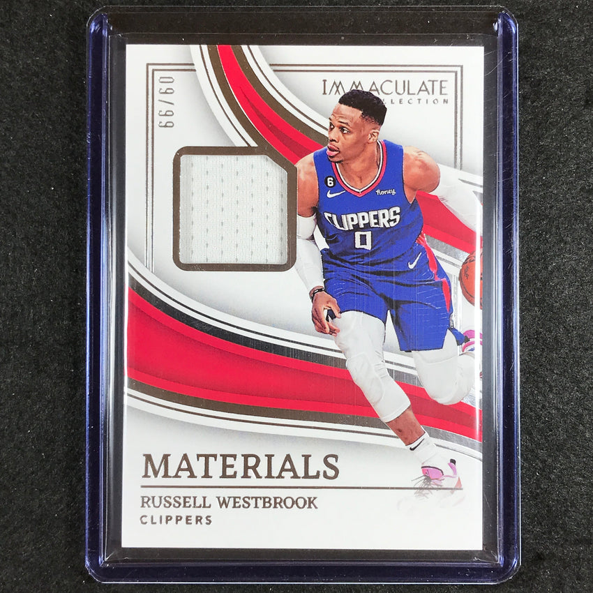 2022-23 Immaculate Russell Westbrook Materials Jersey Relic 9/99