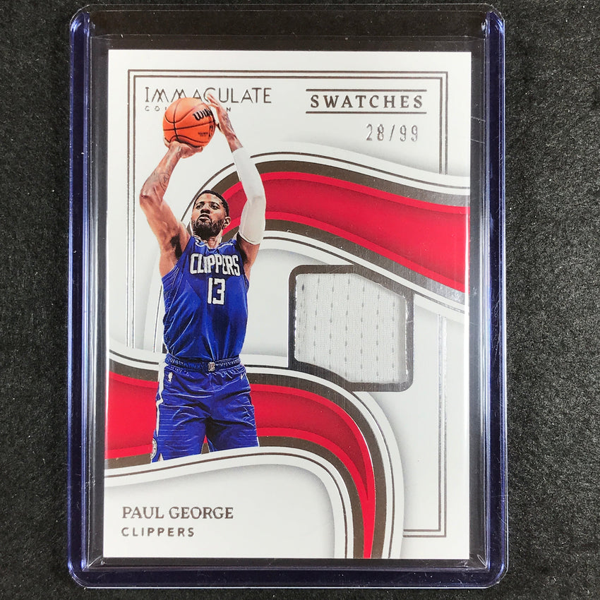 2022-23 Immaculate Paul George Swatches Jersey Relic 28/99
