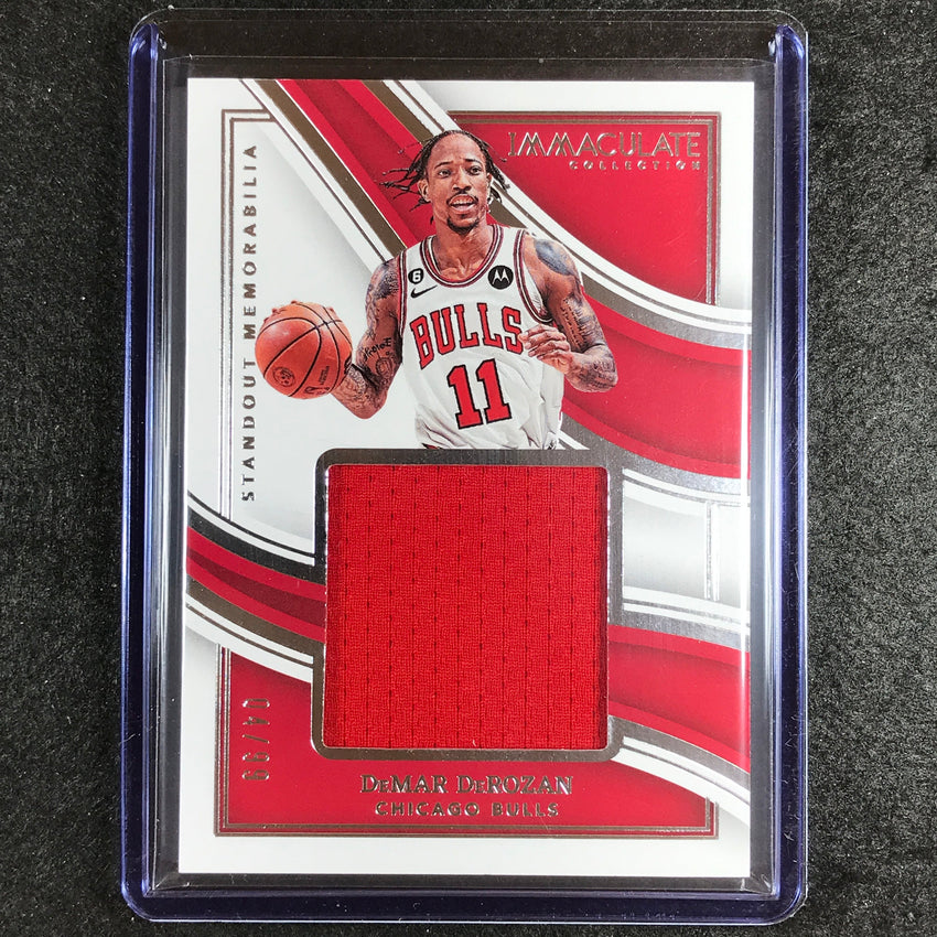 2022-23 Immaculate Demar Derozan Standout Memorabilia Jersey Relic 4/99