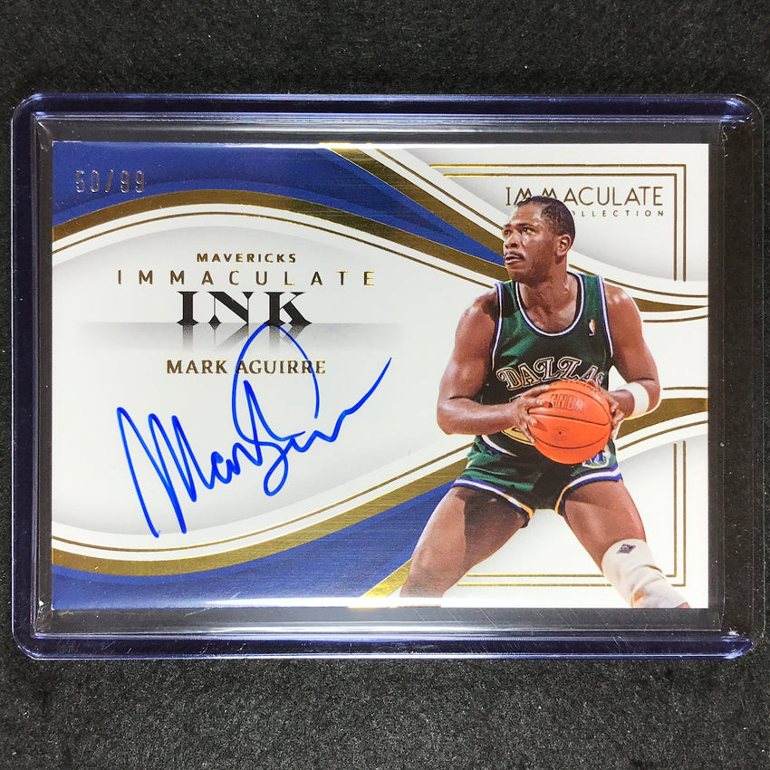 2022-23 Immaculate Mark Aguirre Immaculate Ink Auto 50/99