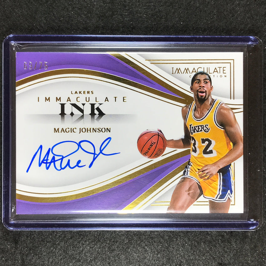 2022-23 Immaculate Magic Johnson Immaculate Ink Auto 69/75