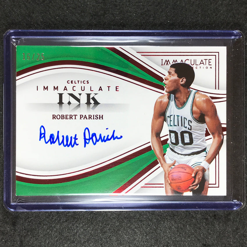 2022-23 Immaculate Robert Parish Immaculate Ink Auto Red 16/25