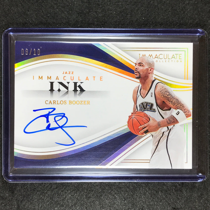 2022-23 Immaculate Carlos Boozer Immaculate Ink Auto Gold 8/10