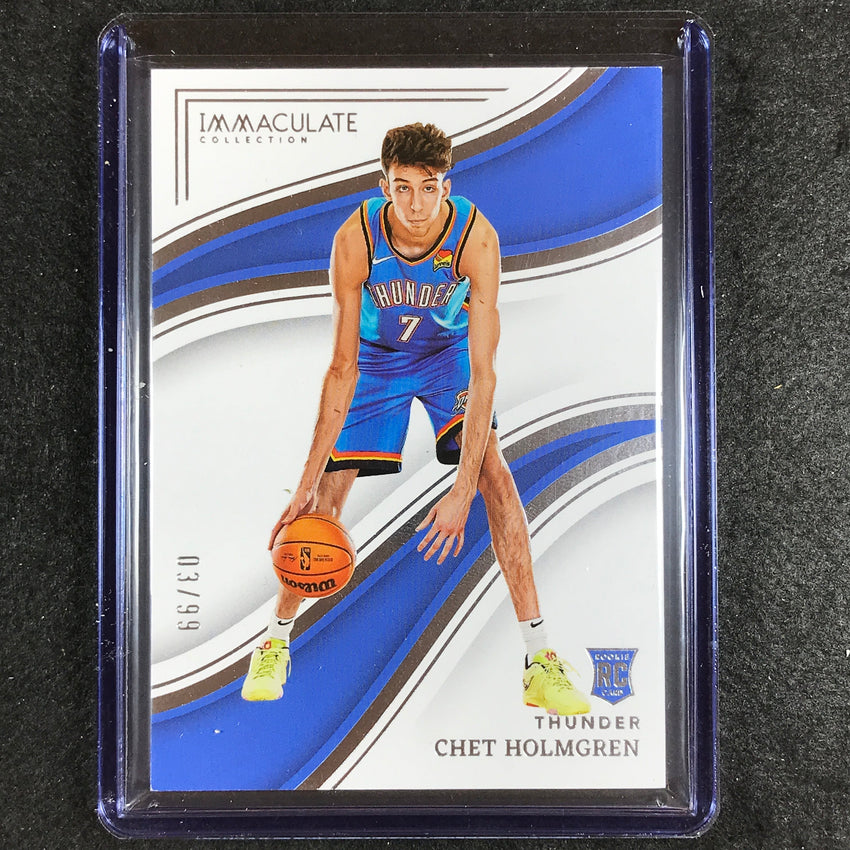 2022-23 Immaculate Chet Holmgren Rookie Base 3/99