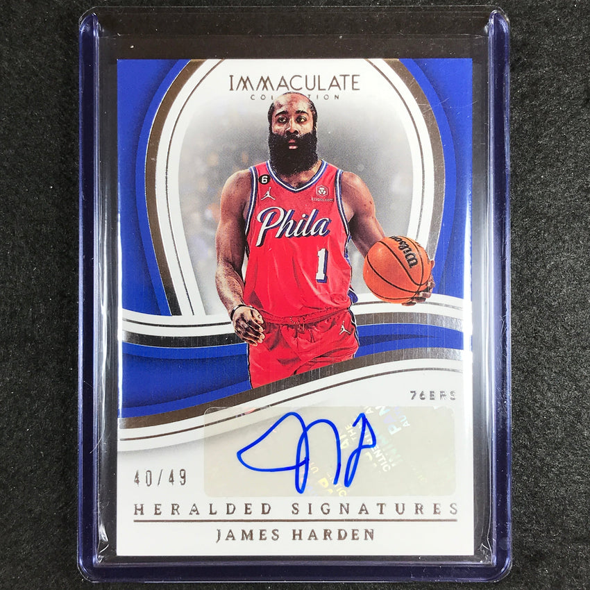 2022-23 Immaculate James Harden Heralded Signatures Auto 40/49