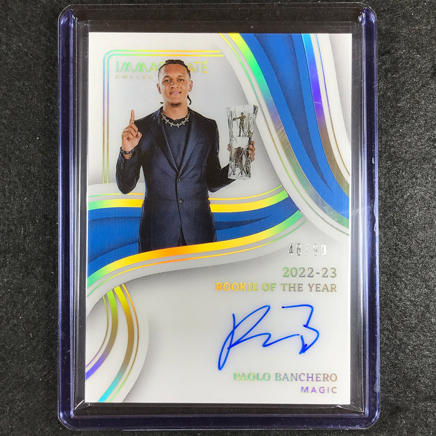 2022-23 Immaculate Paolo Banchero Award Winners Acetate Rookie Auto 48/99