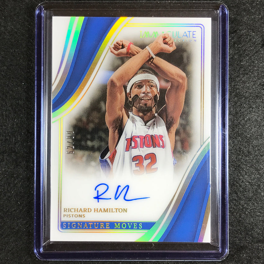 2022-23 Immaculate Richard Hamilton Signature Moves Acetate Auto 62/99