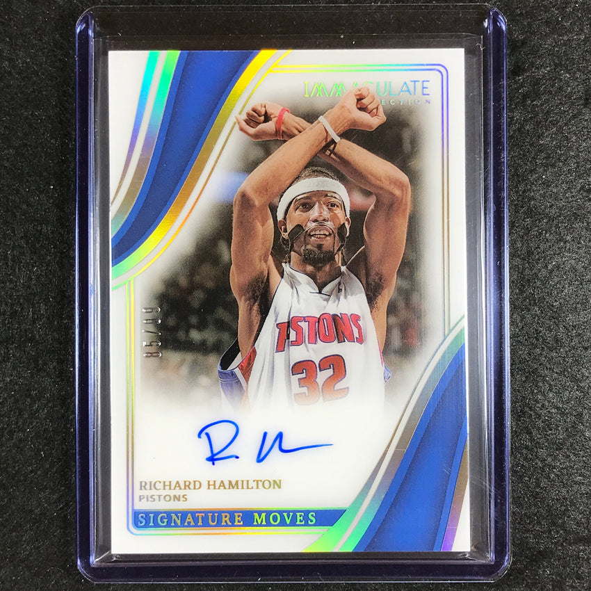 2022-23 Immaculate Richard Hamilton Signature Moves Acetate Auto 85/99