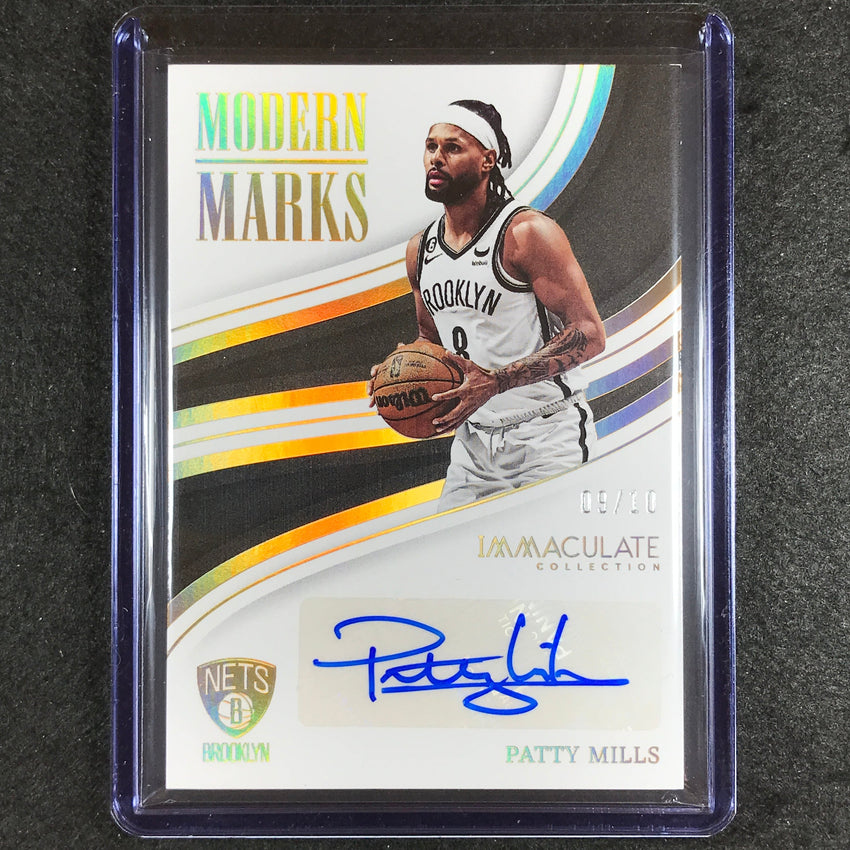 2022-23 Immaculate Patty Mills Modern Marks Auto Gold 9/10