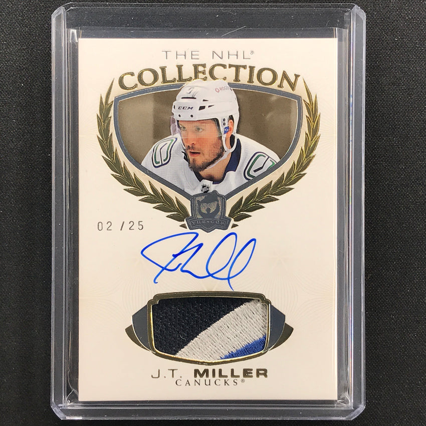 2020-21 The Cup J.t. Miller The Nhl Collection Relic Patch Auto 2/25