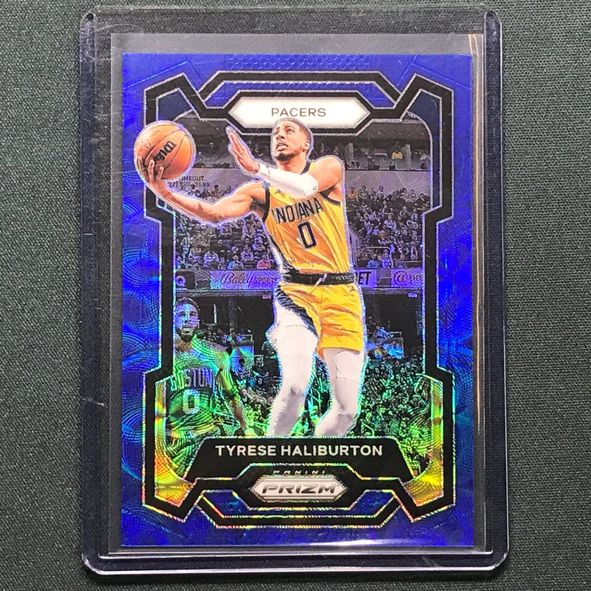 2023-24 Prizm Tyrese Haliburton Choice Blue 26/49 No 102