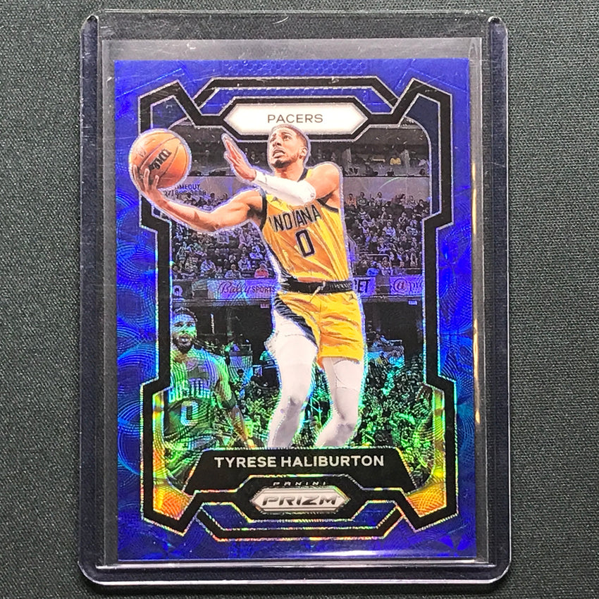 2023-24 Prizm Tyrese Haliburton Choice Blue 2/49 No 102