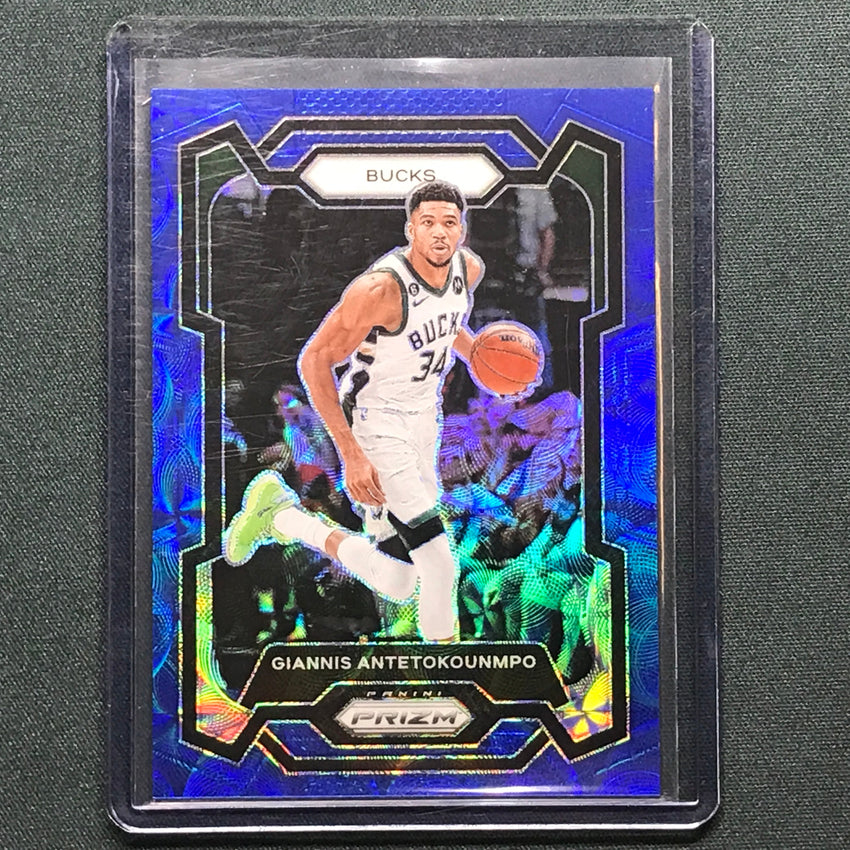 2023-24 Prizm Giannis Antetokounmpo Choice Blue 42/49 No 103