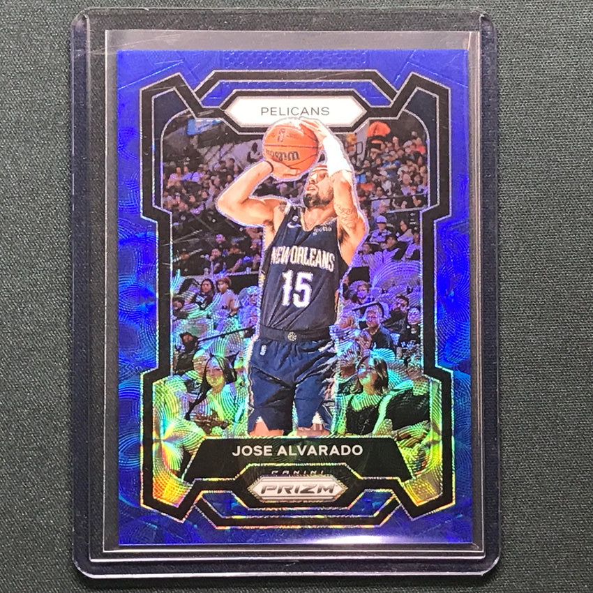 2023-24 Prizm Jose Alvarado Choice Blue 7/49 No 244