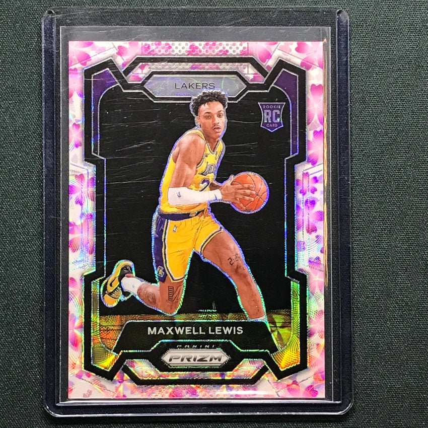 2023-24 Prizm Maxwell Lewis Rookie Choice Cherry Blossom 14/20 No 143