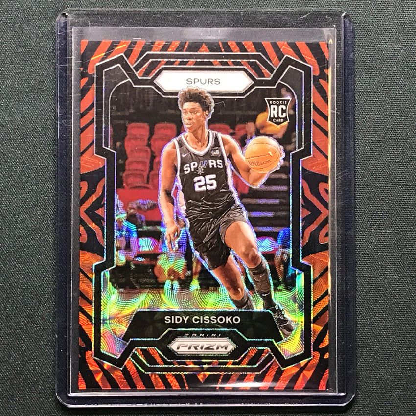 2023-24 Prizm Sidy Cissoko Rookie Choice Tiger Stripe No 173