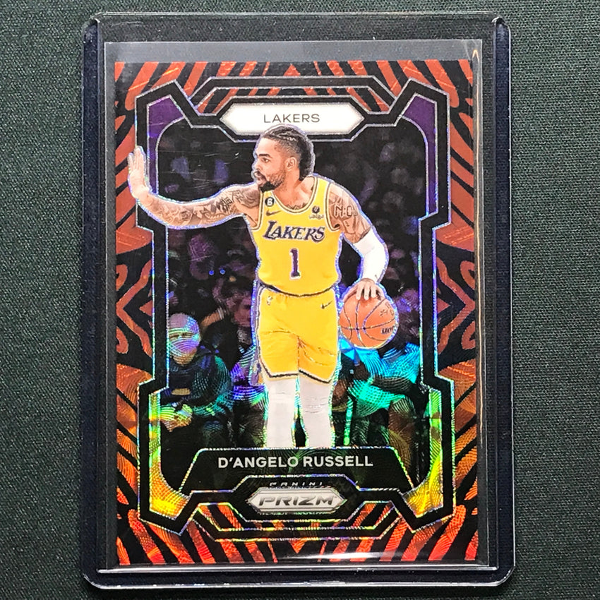 2023-24 Prizm Dangelo Russell Choice Tiger Stripe No 111