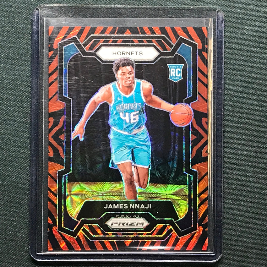 2023-24 Prizm James Nnaji Rookie Choice Tiger Stripe #159