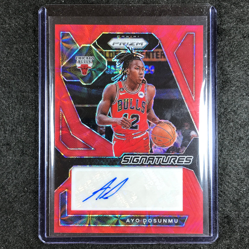 2023-24 Prizm Ayo Dosunmu Signatures Auto Choice Red 7/88